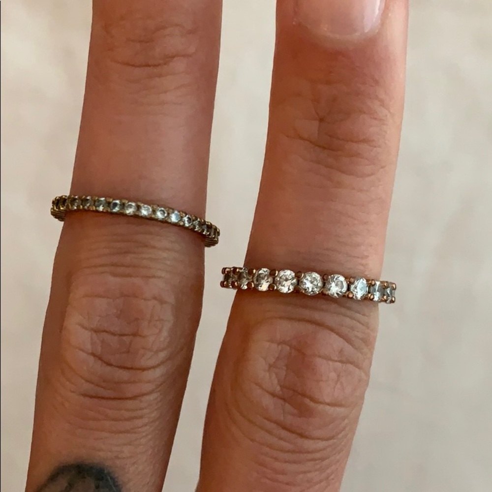 Swarovski eternity rings size 5 and 5.5